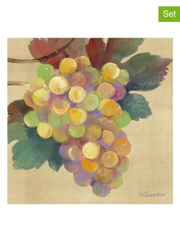 Serwetki (40 szt.) "Wine Country" w kolorze kremowo-zielonym