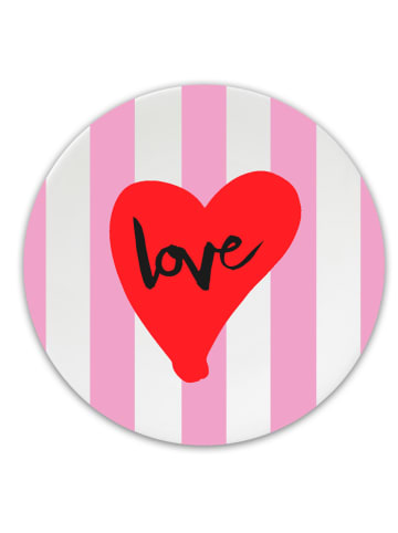 Dessertteller ''Formart Love'' in Rosa/ Rot - Ø 15,5 cm