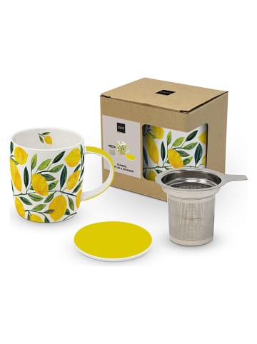 Kubek "Tracey´s Citronella" w kolorze żółto-zielonym do herbaty - 350 ml