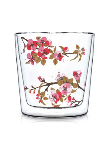 Szklanka "Fiori Rossi" ze wzorem - 300 ml