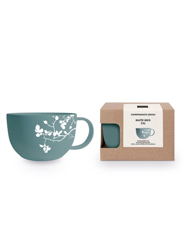 Kubek jumbo "Pure Branch" w kolorze niebieskim - 550 ml