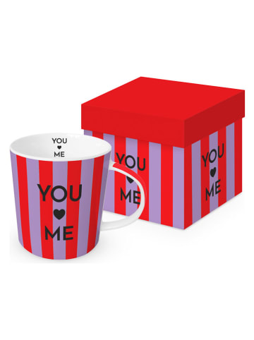 Jumbotasse ''Formart You & Me'' in Lila/ Rot - 400 ml