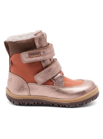 Leder-Boots in Rosa/ Rot
