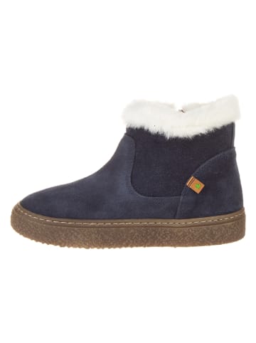 Leren winterboots donkerblauw