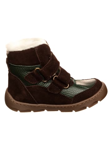 Leren barefootwinterboots groen