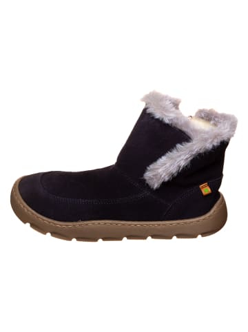 Leren winterboots donkerblauw
