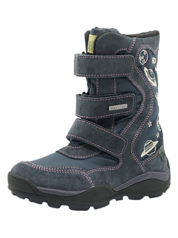Leren boots donkerblauw
