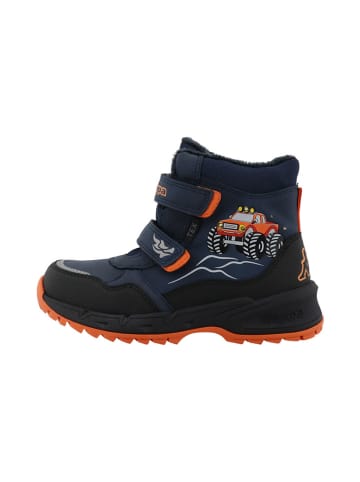 Winterboots "Osano" in Dunkelblau/Orange