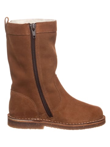 Leder-Stiefel in Hellbraun