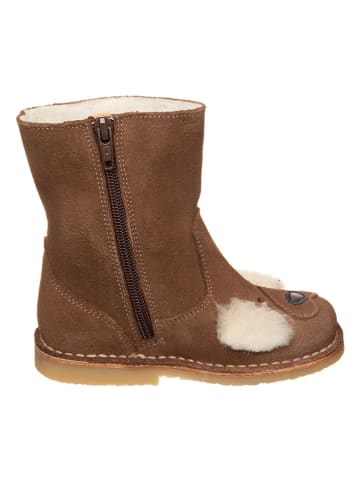 Leder-Winterboots in Braun