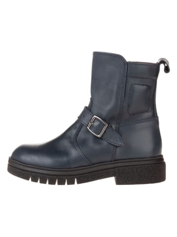 Leder-Boots in Dunkelblau