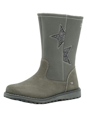 Leder-Boots in Grau