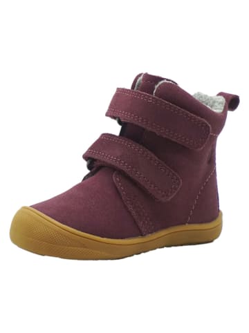 Skórzane buty w kolorze czerwonym do nauki chodzenia