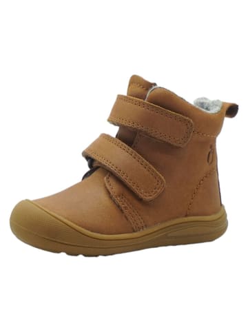 Skórzane buty w kolorze jasnobrązowym do nauki chodzenia