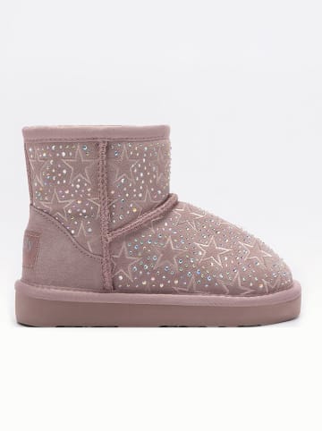 Leder-Winterboots "Dajana" in Rosa