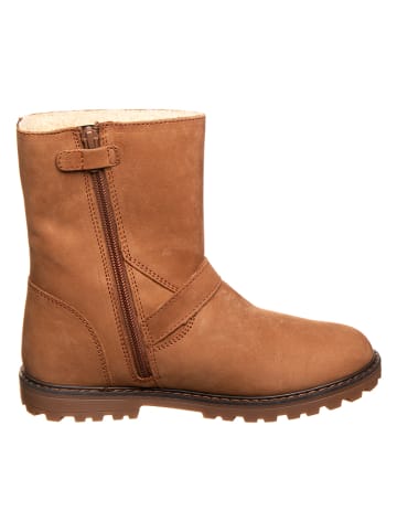 Leder-Boots "Effi" in Hellbraun
