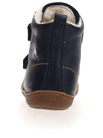 Leder-Winterboots "Bub" in Dunkelblau