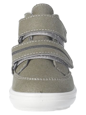 Leder-Boots in Khaki