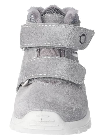 Leder-Boots in Grau