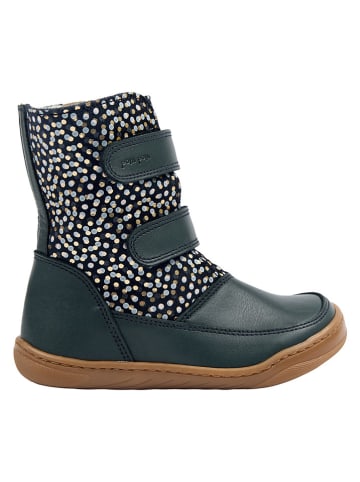 Leder-Barfußschuhe in Dunkelblau