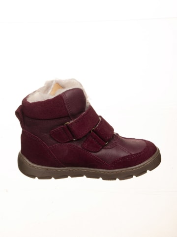 Skórzane buty barefoot w kolorze czerwonym