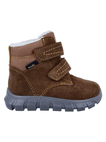 Leder-Winterstiefel "Snow Mini" in Hellbraun