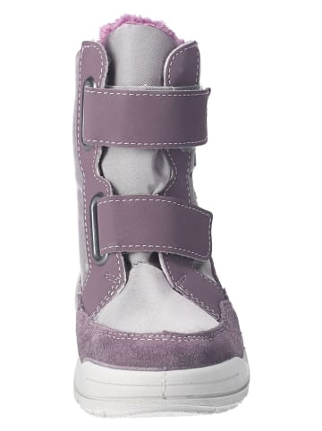 Leder-Boots "Lenka" in Grau/ Lila