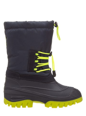Winterlaarzen "Ahto" donkerblauw/limoengroen