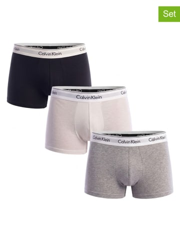 3er-Set: Boxershorts in Schwarz/ Creme/ Grau 
