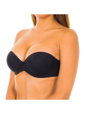 Biustonosz bandeau w kolorze czarnym