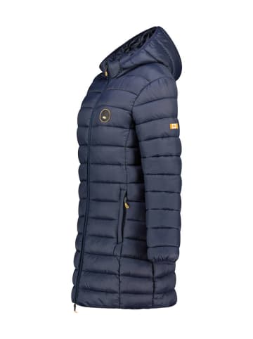 Doorgestikte mantel "Atikamapeak" donkerblauw