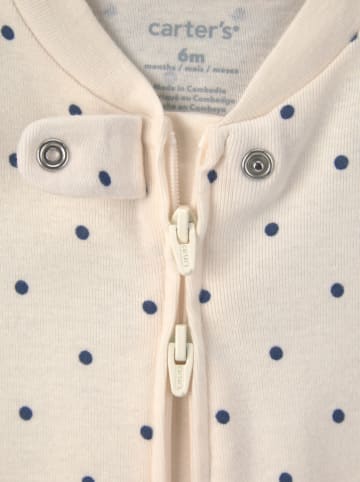 2er-Set: Strampler in Beige/ Dunkelblau