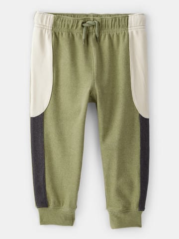 Sweatbroek groen/beige/grijs