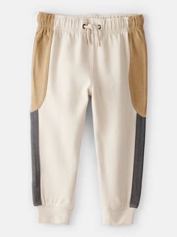Sweathose in Beige/ Hellbraun/ Grau