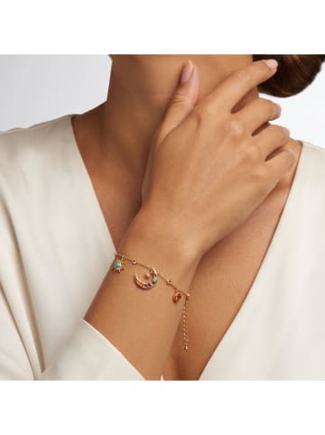 Vergulde armband met edelstenen