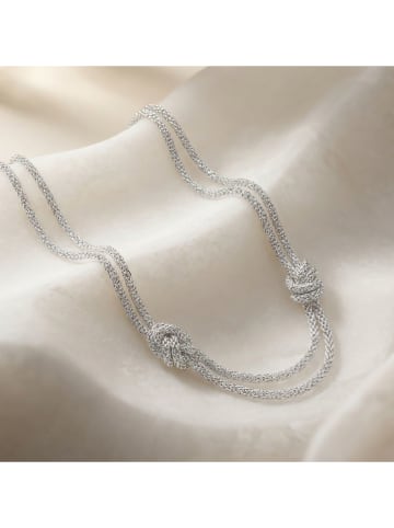 Silber-Halskette mit Schmuckelementen - (L)40 cm