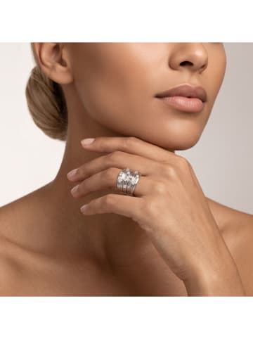 Silber-Ring mit Edelsteinen
