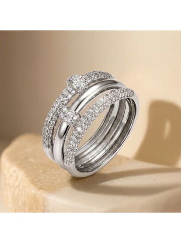 Silber-Ring mit Edelsteinen