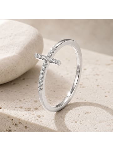 Zilveren ring met edelstenen