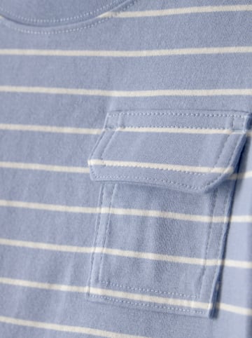 Sweatshirt in Hellblau/ Creme