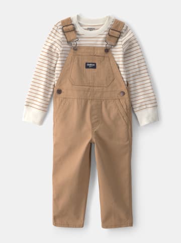 2-delige outfit lichtbruin/crème
