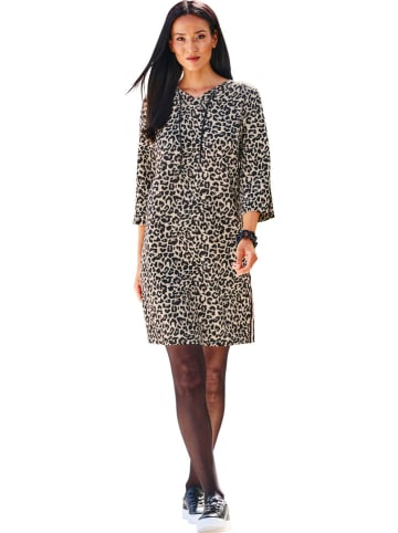 Jurk beige/zwart