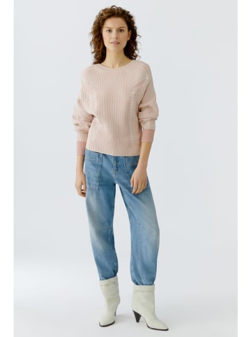 Pullover in Weiß/ Rosa