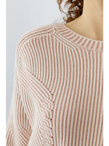 Pullover in Weiß/ Rosa