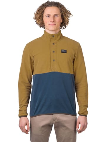 Fleecepullover "Mint" in Senf/ Blau