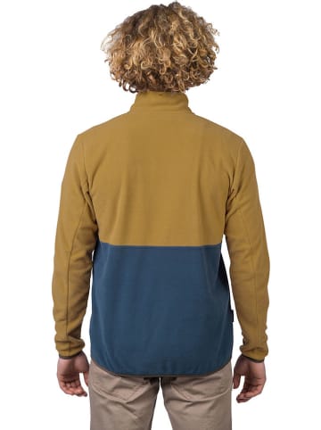 Fleecepullover "Mint" in Senf/ Blau