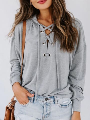 Hoodie in Hellgrau