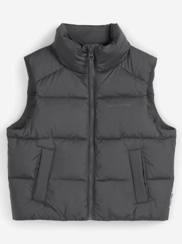 Doorgestikte bodywarmer antraciet