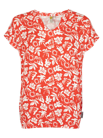 Shirt in Orange/ Weiß