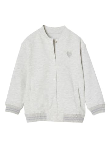 Sweatjacke in Hellgrau